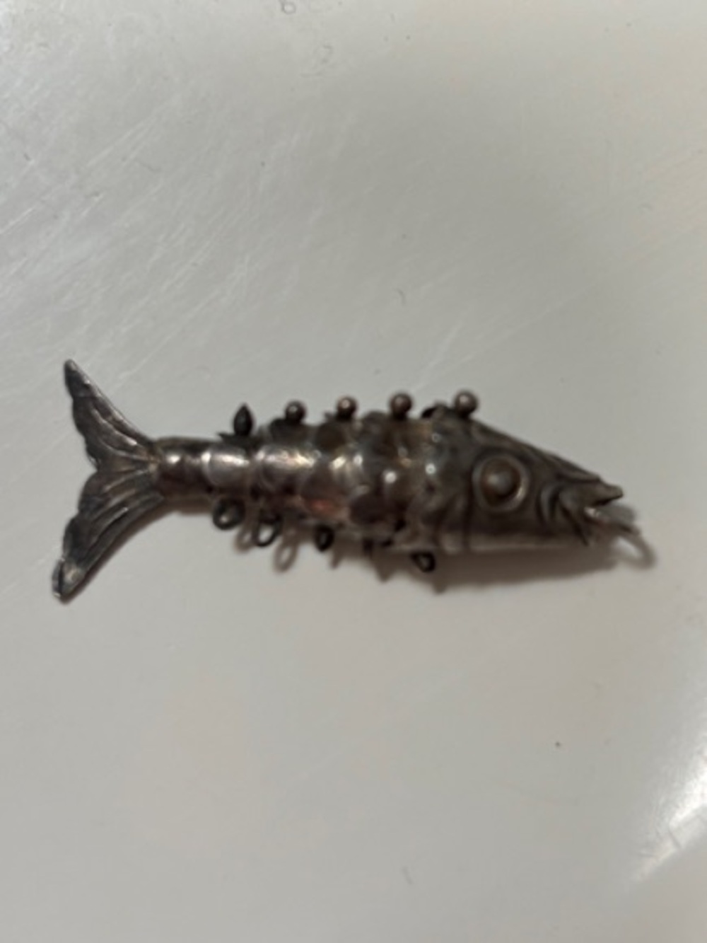 Sterling Silver Articulated Fish Pendant